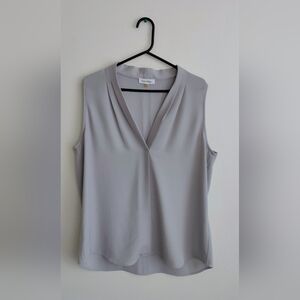 Calvin Klein Women's Gray Sleeveless Blouse